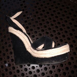 Origins Black Wedge Sandals